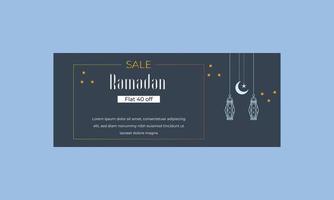 ramadan kareem publicación en redes sociales y venta de ofertas creativas vector