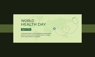 Print world health day social media post for creative design vector