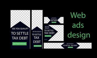 Tax day web add banner design template creative design vector