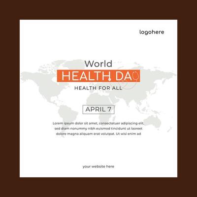 Print world health day social media post for creative design