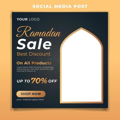 Ramadan Kareem social media post and creative offer sale