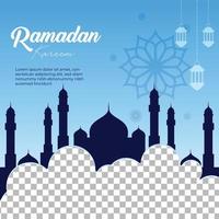 Ramadan Kareem social media post and creative offer sale vector