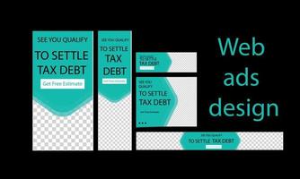 Tax day web add banner design template creative design vector