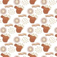 Vector pattern with abstractions in boho style. Cute pattern with spots. decoration in boho style.