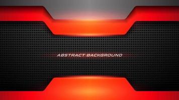 Abstract red metal background with red light vector