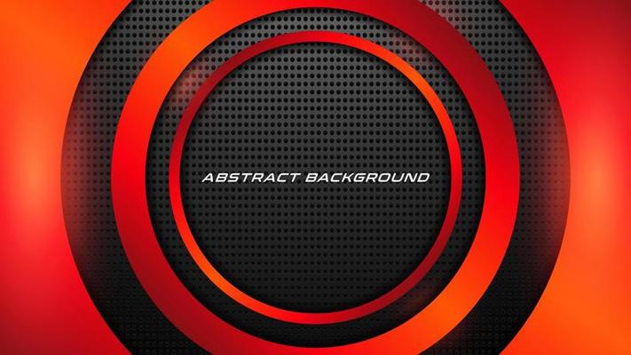 Abstract red metal background with circle space