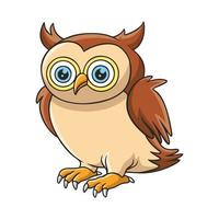 cartoon illustration cool owl vector