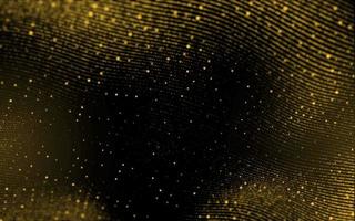 Abstract background fluiding particle with gold color photo