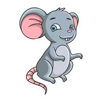 cartoon illustration sitting mouse vector