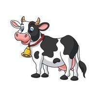 cartoon illustration cool cow vector