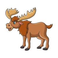 cartoon illustration cool elk vector