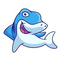cartoon illustration shark vector