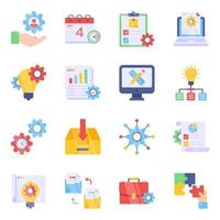 Pack of Project Management Flat Icons