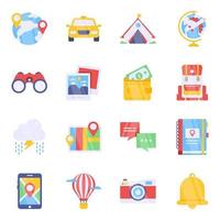 Pack of Transport Flat Icons vector