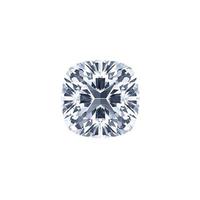 cushion cut diamond single 3d render photo