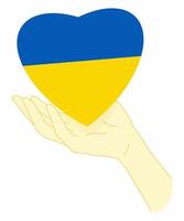 Ukraine republic vector icon symbol. Peace and war concept illustration. Official nationality Ukrainian people or flag label. Yellow and blue color for flag of Ukraine.