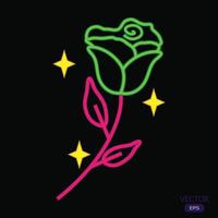 Rose glow vector design