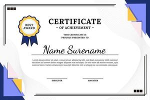 Abstract wave certificate template vector