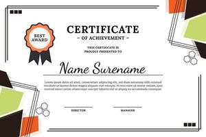 Geometric Certificate Template vector