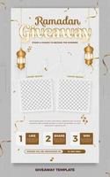 Ramadan giveaway poster template vector