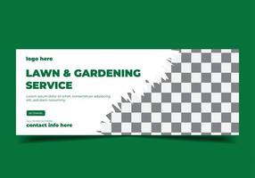 Lawn garden or landscaping social media post template,  Mowing poster, grass, cover, web banner template vector