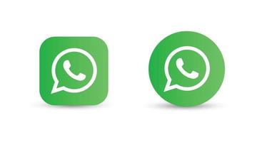 contacto iconos whatsapp vector sobre fondo blanco