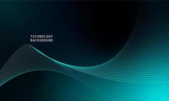 abstract wave technology background with blue light smooth and flow. vector