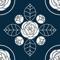 Seamless jasmine pattern vintage style. vector