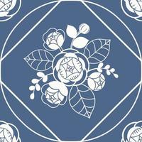 Seamless jasmine pattern vintage style. vector