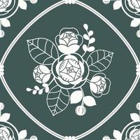 Seamless jasmine pattern vintage style. vector