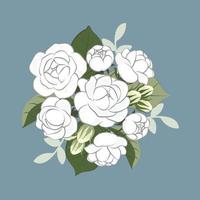 Seamless jasmine pattern vintage style. vector