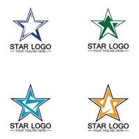 vector de diseño de ilustración de icono de vector de plantilla de logotipo de estrella