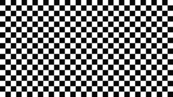 Chess cells background. Black squares with white texture geometric surface repeat monochrome mosaic with classic repeat and optical vector illusion
