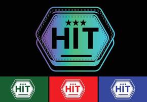 HIT letter new logo and icon design template vector