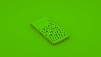 Green Office Calculator. 3D illustration photo