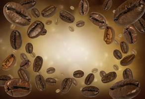 coffee beans splash background photo
