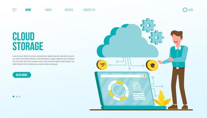 Cloud Storage Landing Page Template