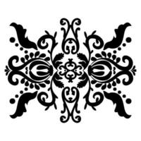 adorno vectorial decorativo en estilo oriental. en blanco y negro. para stencil tattoo marquetería corte láser e impresiones. vector