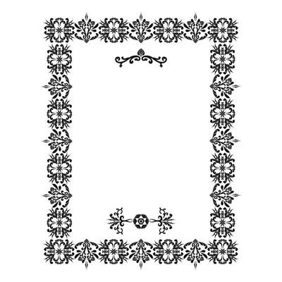 Vector borders, decorative floral elements for design. Page decoration. Digital graphics. Black and white.Vector illustration.