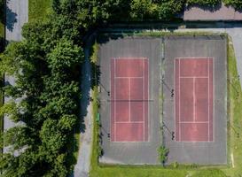 Sports center seen from above photo