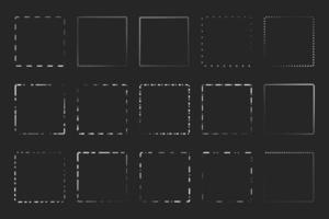 Set of simple frames. Vector illustration.