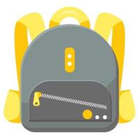 Kids school backpack. Flat style. Isolated vector. vector
