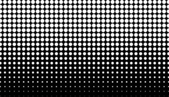 Retro halftone gradient from dots. Monochrome white and black halftone background with circles. Vector illustration.