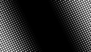 Retro halftone gradient from dots. Monochrome white and black halftone background with circles. Vector illustration.