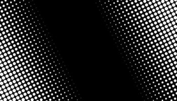 Retro halftone gradient from dots. Monochrome white and black halftone background with circles. Vector illustration.