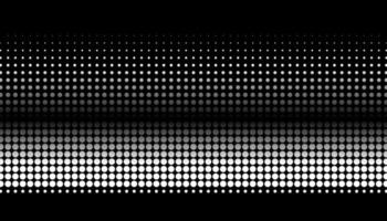 Retro halftone gradient from dots. Monochrome white and black halftone background with circles. Vector illustration.