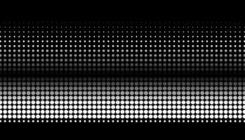 Retro halftone gradient from dots. Monochrome white and black halftone background with circles. Vector illustration.