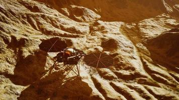 Insight Mars exploring the surface of red planet. Elements furnished by NASA. photo