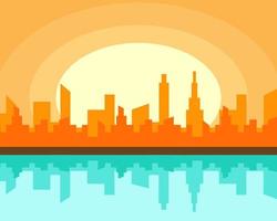 Cityscape in flat style for your design. vector