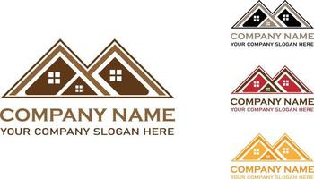 Colorful building logo design your business vector